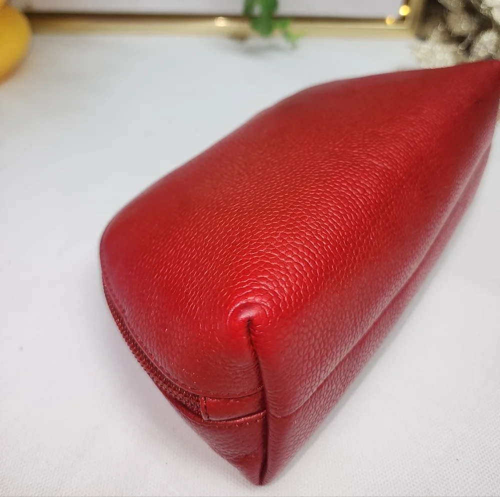 Authentic Chanel Timeless CC Caviar Leather Pouch